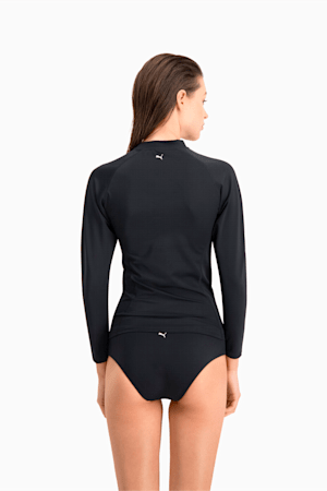 PUMA Swim Women's Long Sleeve Rash Guard, black, extralarge-GBR