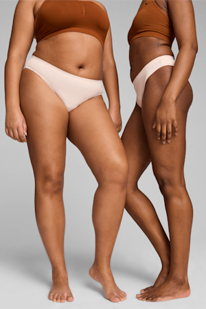 PUMA x Modibodi Seamfree Active Bikini Brief Moderate-Heavy, Mist Pink, extralarge-GBR