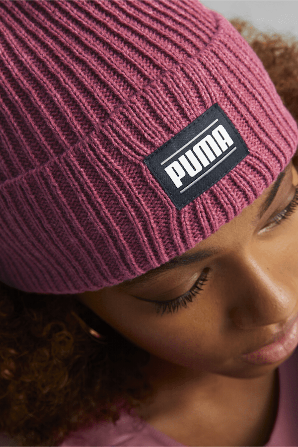 Classic Cuff Ribbed Beanie, Dusty Orchid, extralarge