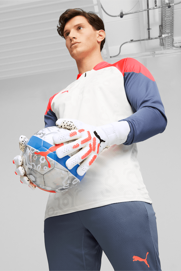 FUTURE Ultimate Negative Cut Football Goalkeeper Gloves, PUMA White-Fire Orchid, extralarge