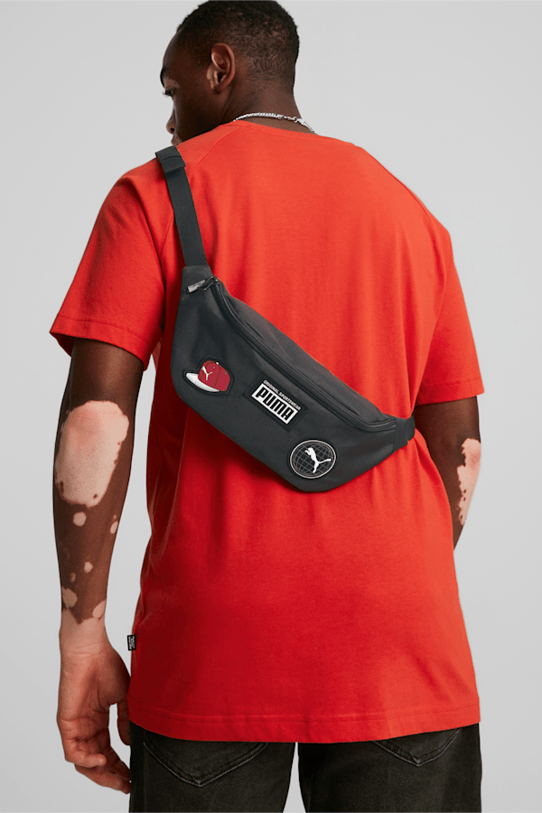 Patch Waist Bag, Puma Black, extralarge