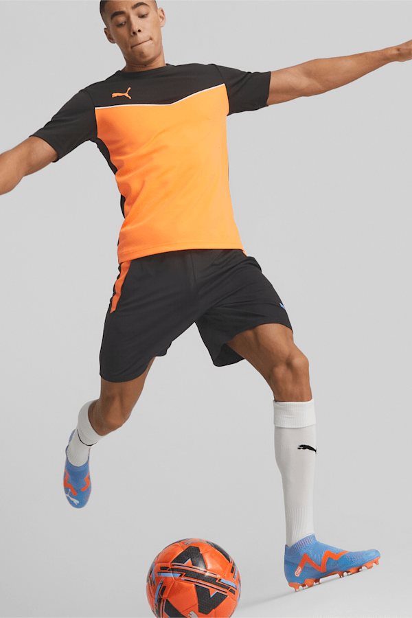 FUTURE Match+ LL FG/AG Football Boots, Blue Glimmer-PUMA White-Ultra Orange, extralarge