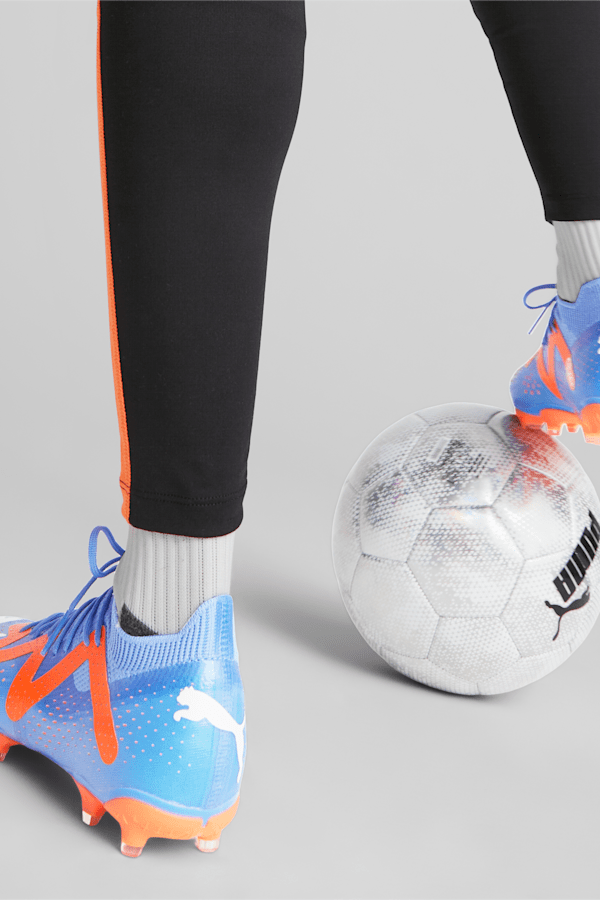 FUTURE Match FG/AG Football Boots Women, Blue Glimmer-PUMA White-Ultra Orange, extralarge