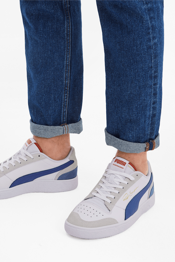 Ralph Sampson Lo Vintage Sneakers, Puma White-Dazzling Blue-High Risk Red, extralarge