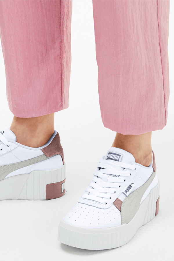 Puma cali wedge trainers in white online
