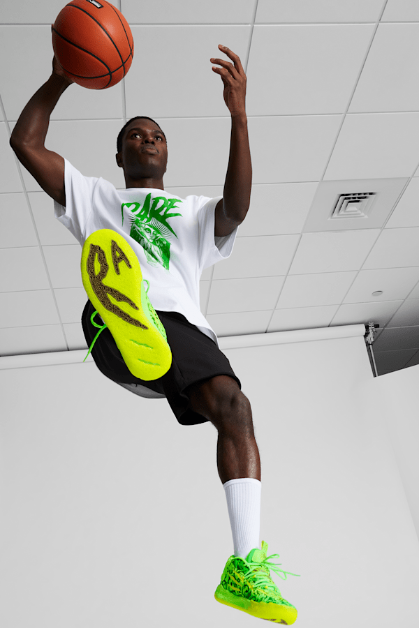 PUMA x LAMELO BALL MB.03 LaFrancé Men's Basketball Shoes, Fluro Green Pes-PUMA Green-Fluro Yellow Pes, extralarge
