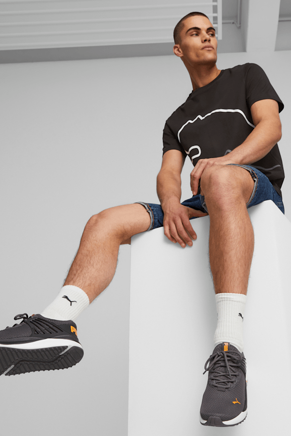 Pacer Future Men's Sneakers, Dark Coal-PUMA Black-Pumpkin Pie, extralarge