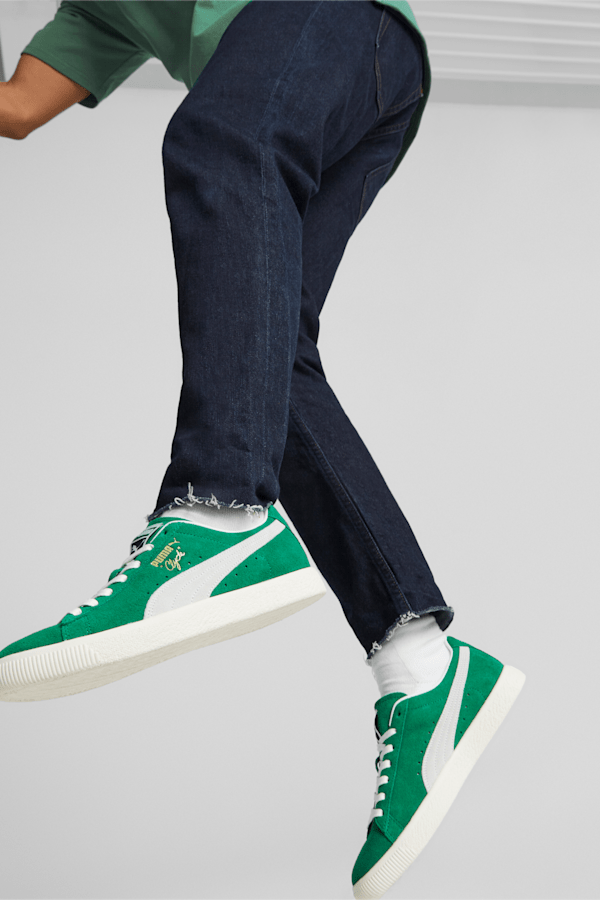 Clyde OG Sneakers, Verdant Green-PUMA White-Pristine, extralarge
