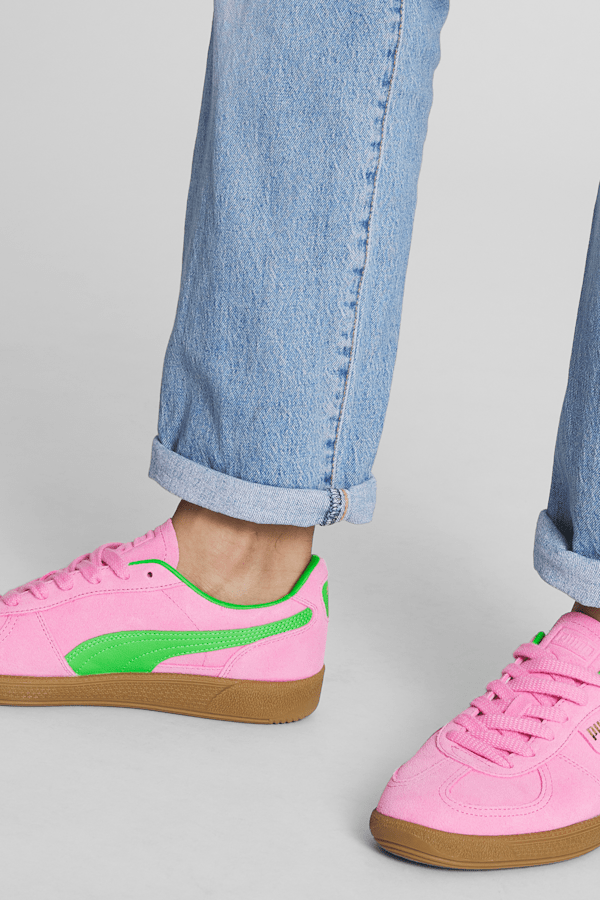 PUMA Palermo Special sneakers in pink and green