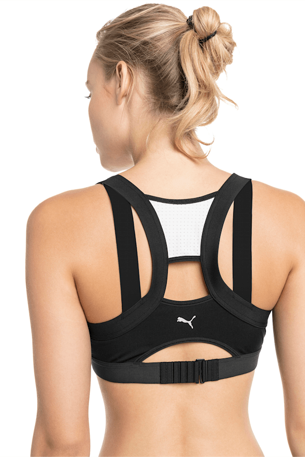 Buy Puma women sports lightly padded bra black white Online