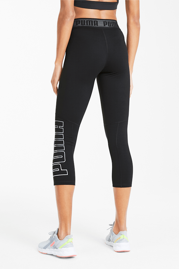 Buy Solid 3/4 Length Leggings with Elasticated Waistband