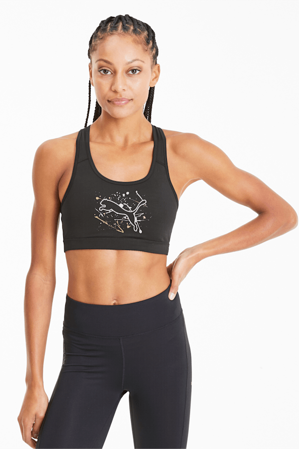 Puma 4KEEPS RUN BRA - High support sports bra - black 