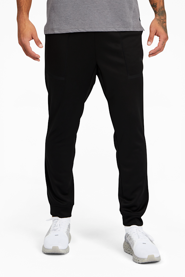 Sporto Ultra Fleece Jogger Track Pants for Men | Black