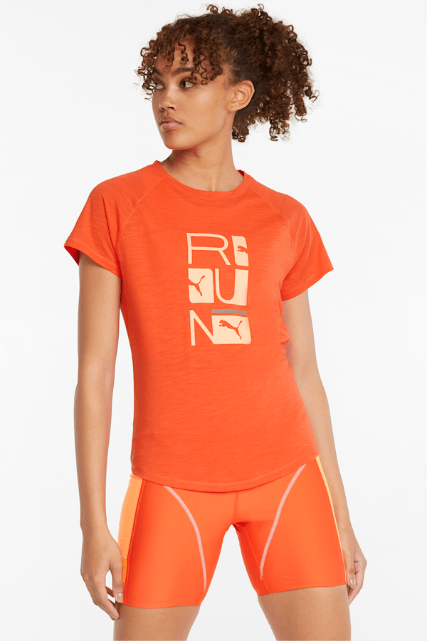 5K Logo Short Sleeve Women's Running Tee, Firelight, extralarge