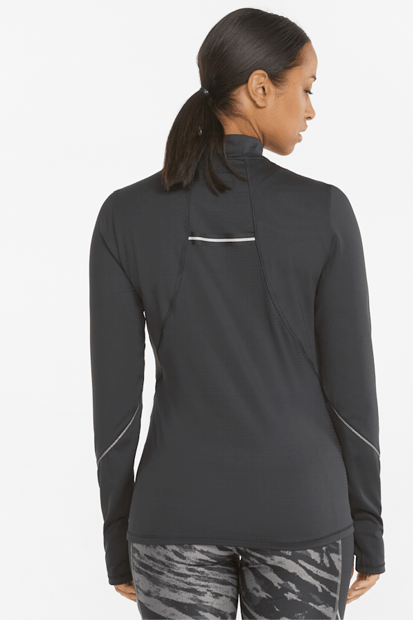 Half zip running store top womens black