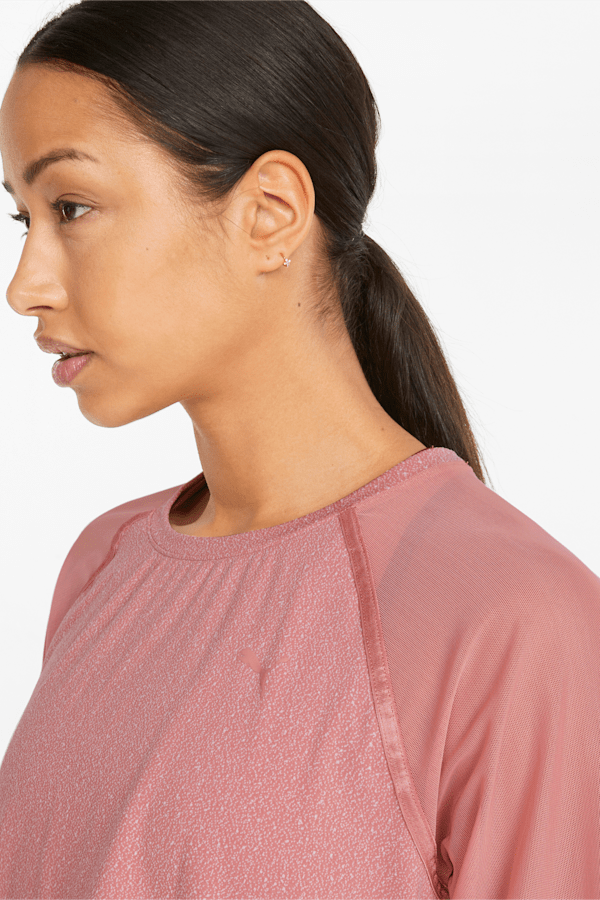 T-shirt d’entraînement pour femme à manches longues en maille tricotée, Rosette, extralarge