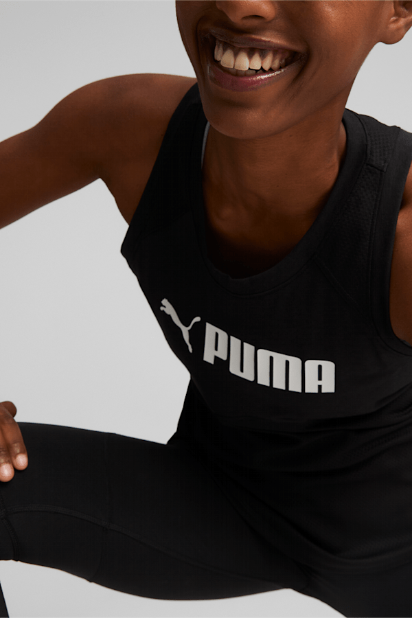 Fit Logo Training Tank Top Women, Puma Black, extralarge