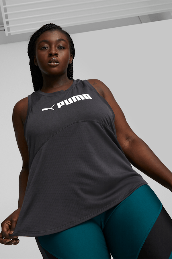 Fit Logo Training Tank Top Women, Puma Black, extralarge