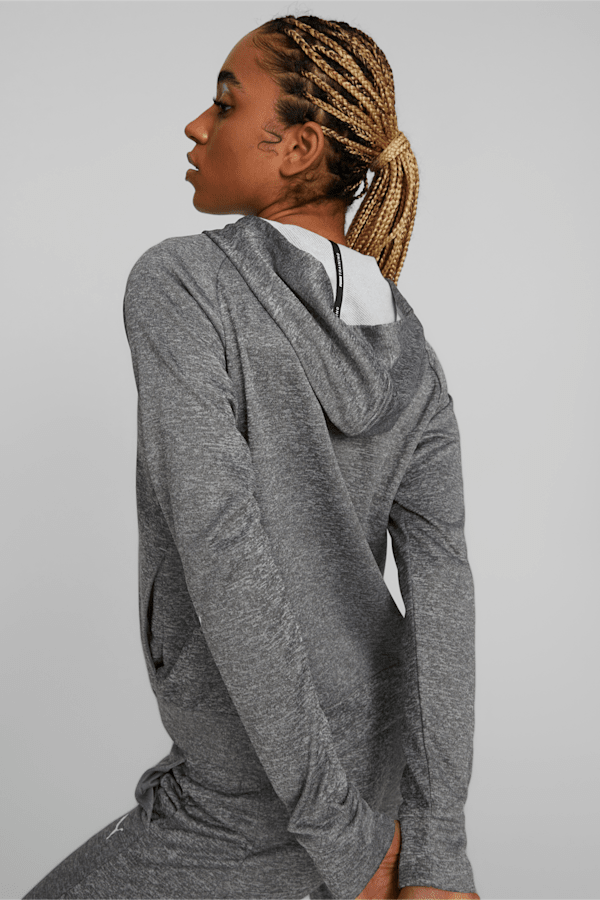 Fit Tech Knitted Full-Zip Women's Training Jacket, Medium Gray Heather, extralarge