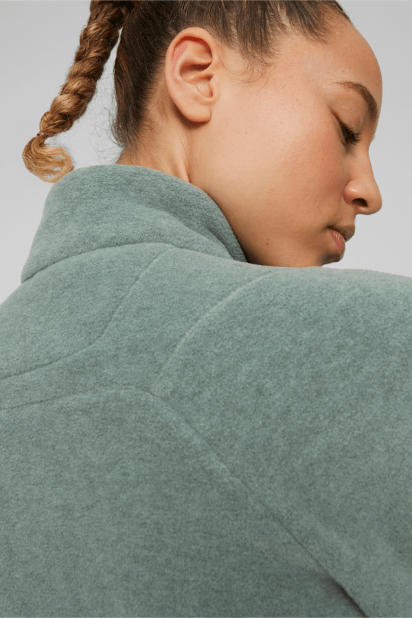 SEASONS Women's Full-Zip Running Fleece, Eucalyptus, extralarge