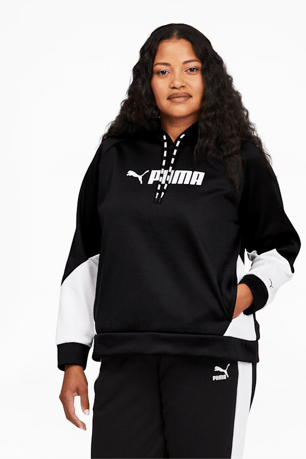 PUMA Fit Tech Knit Pullover Women's Training Hoodie, Puma Black, extralarge
