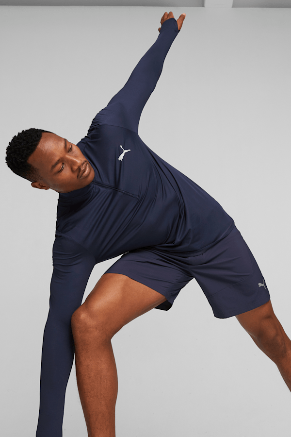 Run Favorite Men's Quarter-Zip Running Top, PUMA Navy, extralarge