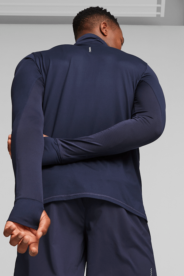 Run Favorite Men's Quarter-Zip Running Top, PUMA Navy, extralarge