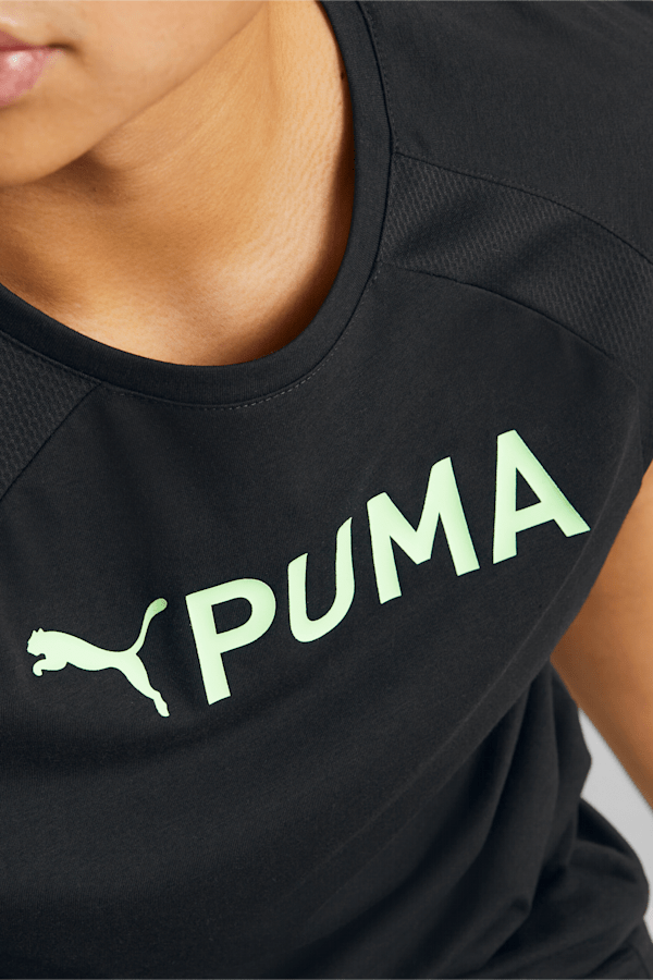 PUMA Fit Ultrabreathe Triblend Training Tee Men, PUMA Black-Fizzy Lime, extralarge