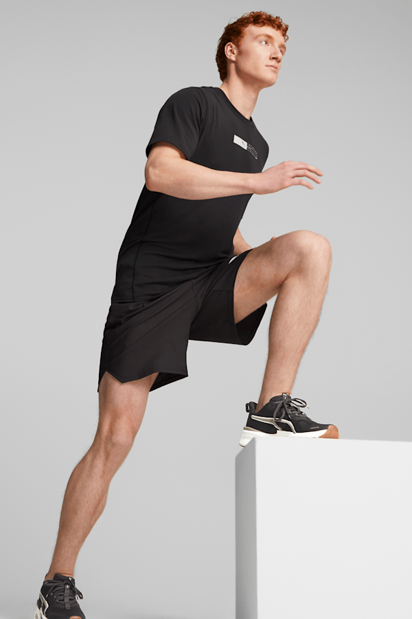 Puma mens moisture wicking workout shorts shop