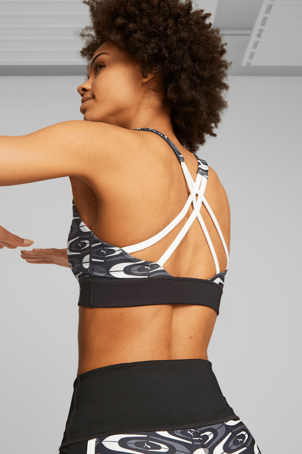 Women's Everyday Soft Light Support Strappy Sports Bra - All In Motion™  Black Xxl : Target