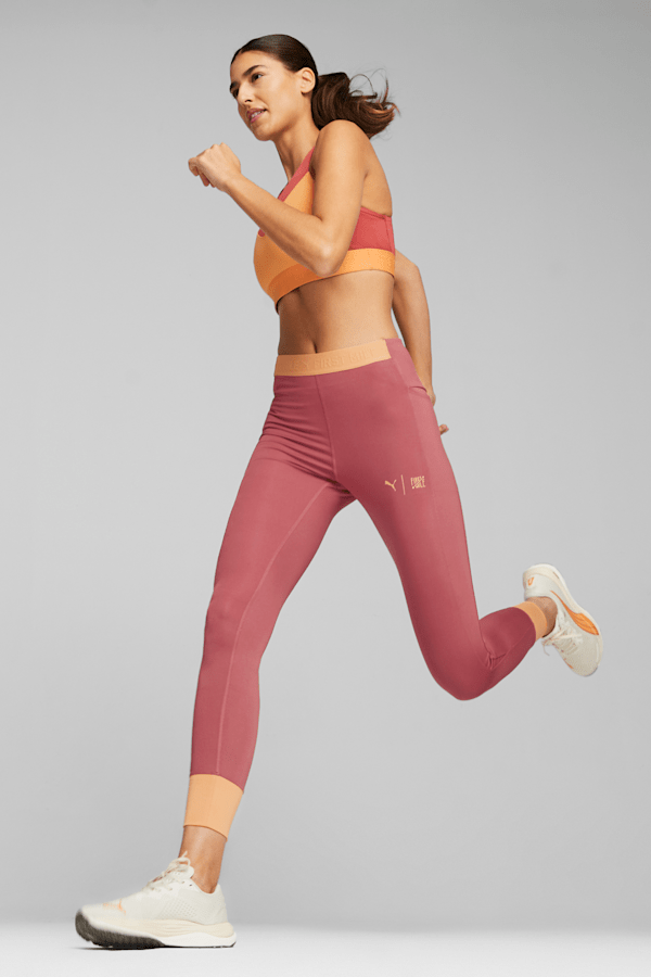 PUMA x FIRST MILE Women's High Impact Running Bra, Bright Melon, extralarge