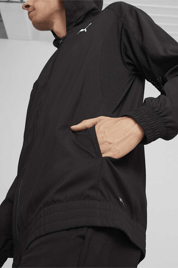 PUMA FIT Woven Full-zip Men's Jacket, PUMA Black, extralarge