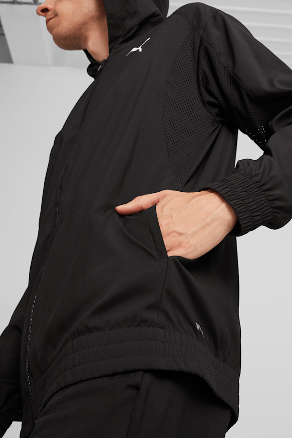 Puma black full sleeve woven jacket top