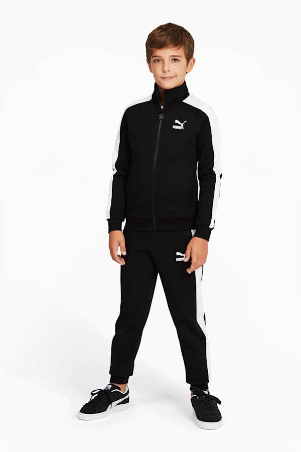 Iconic T7 Boys' Track Jacket, Puma Black-Puma White, extralarge