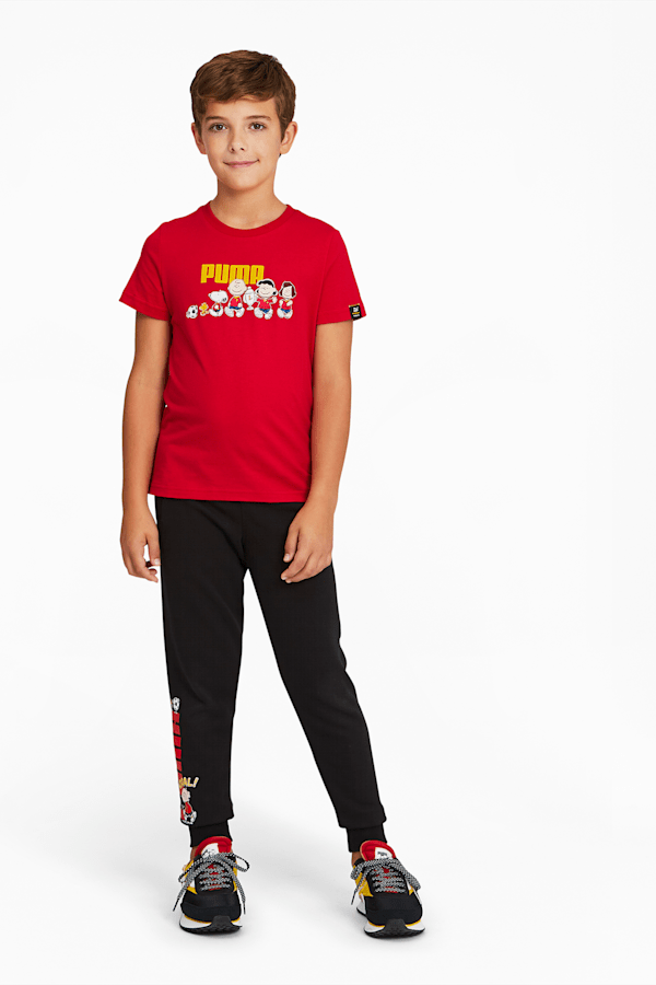 PUMA x PEANUTS Kids' Tee, Urban Red, extralarge