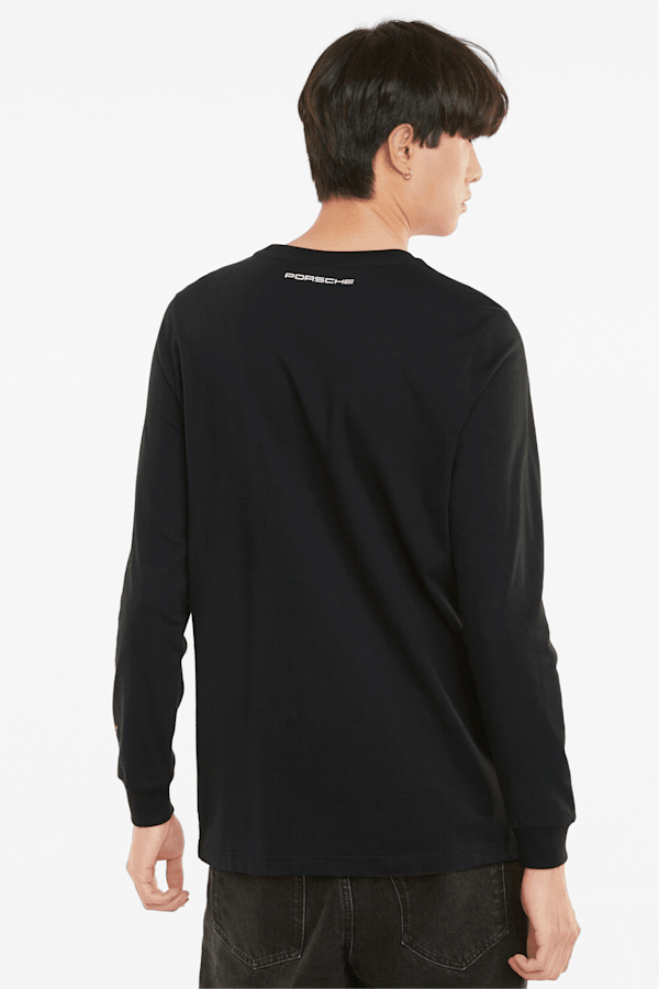 Porsche Legacy Statement Long Sleeve Men's Tee, Puma Black, extralarge