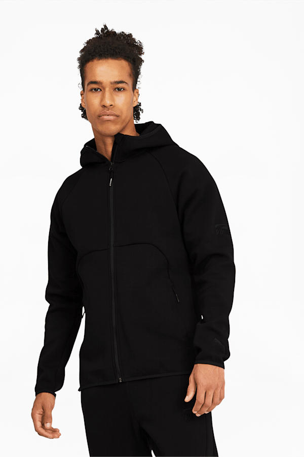 Dime Men's Basketball Jacket, Puma Black-Puma Black, extralarge