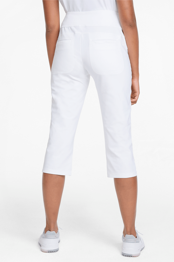 PWRSHAPE Women's Golf Capri Pants, Bright White, extralarge