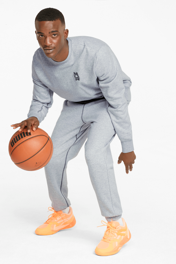 Pivot EMB Men's Basketball Sweatpants, Light Gray Heather, extralarge