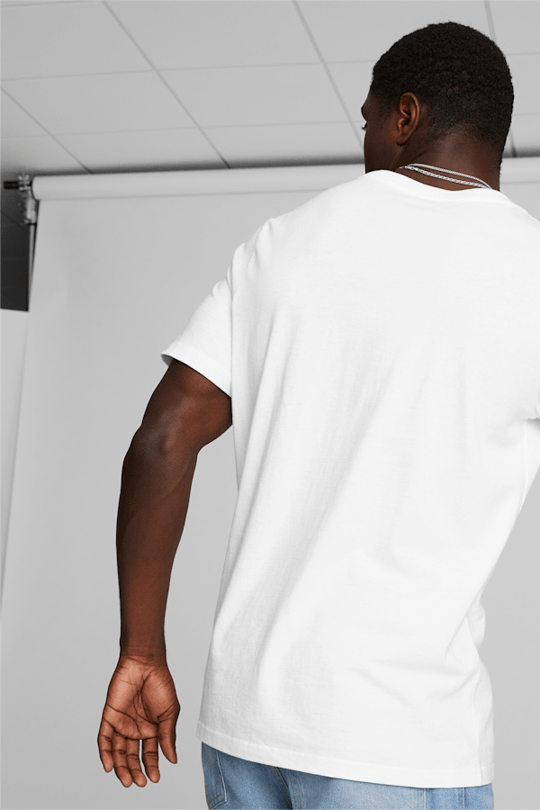 Classics Logo Men's Tee, Puma White-Puma Black, extralarge