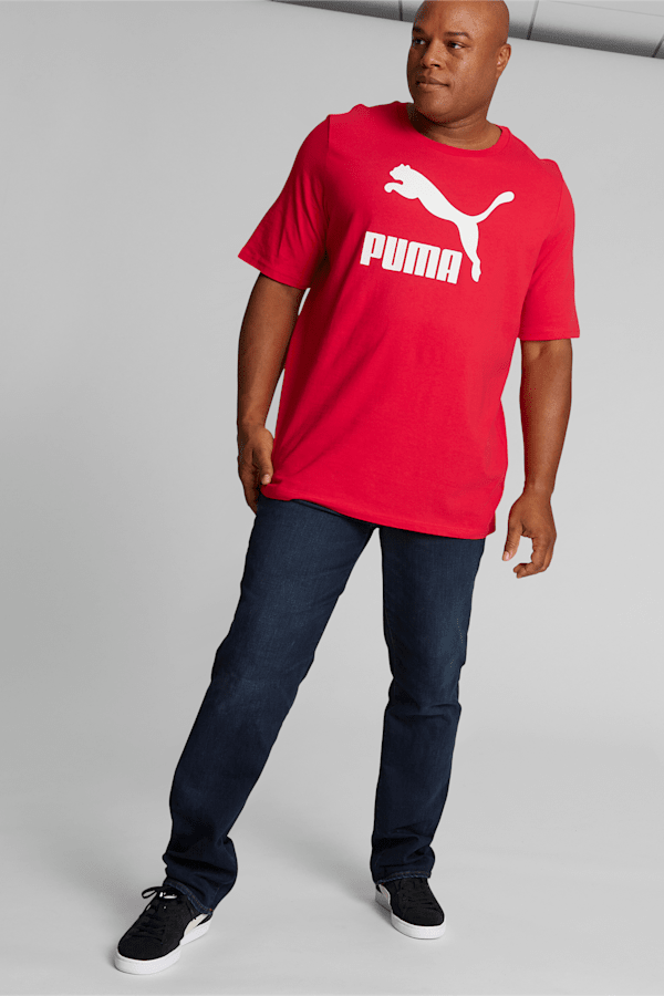 Classics Logo Men's Tee BT, High Risk Red-Puma White, extralarge