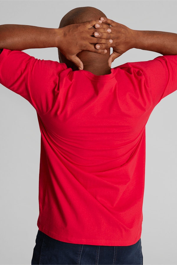 Classics Logo Men's Tee BT, High Risk Red-Puma White, extralarge
