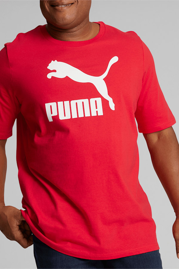 Classics Logo Men's Tee BT, High Risk Red-Puma White, extralarge