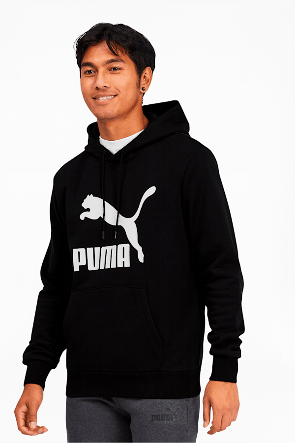 PUMA Classics T7 Logo Hoodie TR (PUMA Black) Men's Sweatshirt