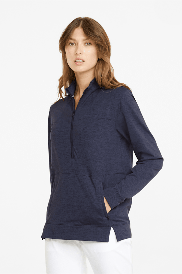 CLOUDSPUN Rockaway Half-Zip Golf Sweatshirt Women, Navy Blazer, extralarge-GBR