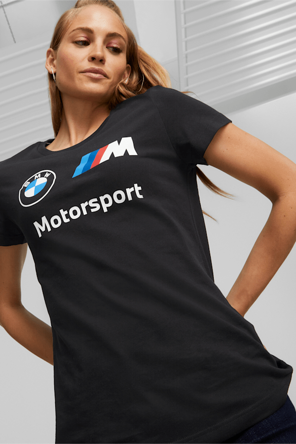 BMW M Motorsport Essentials Logo Tee Women, Puma Black, extralarge