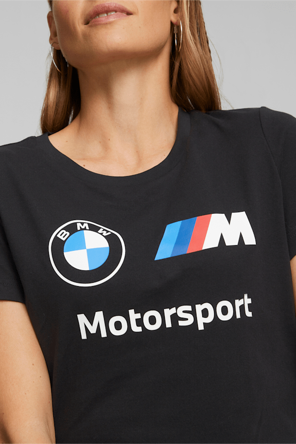 BMW M Motorsport Essentials Logo Tee Women, Puma Black, extralarge