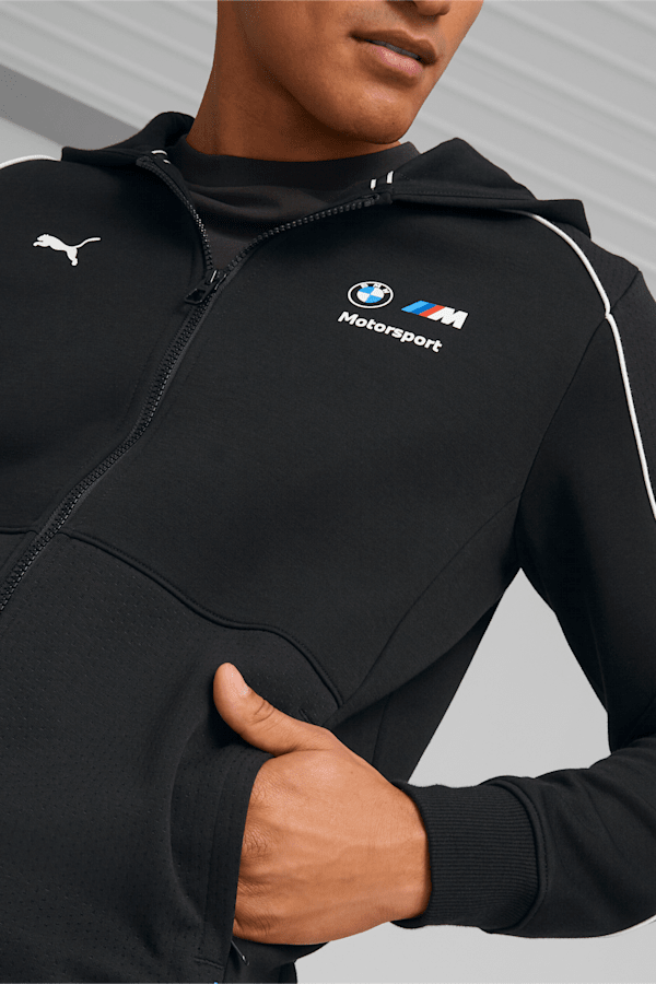 BMW M Motorsport Hooded Sweat Jacket Men, PUMA Black, extralarge