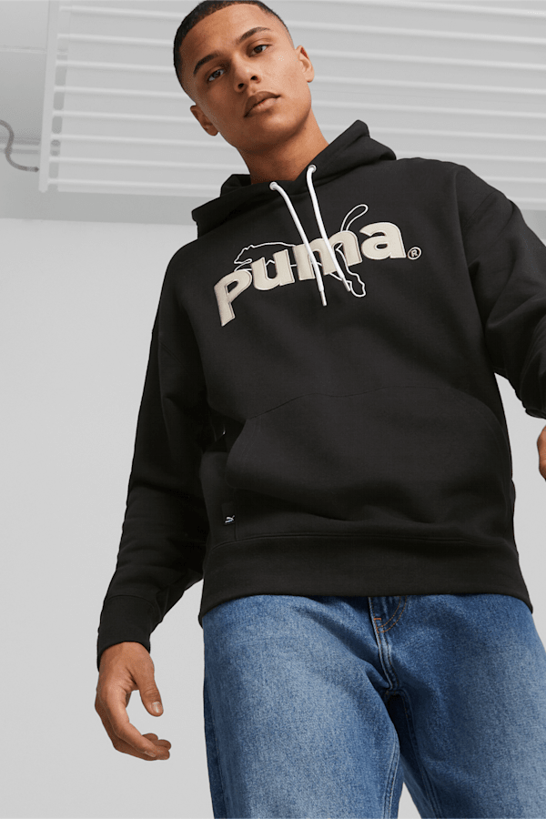 PUMA TEAM Graphic Hoodie Men, PUMA Black, extralarge-GBR