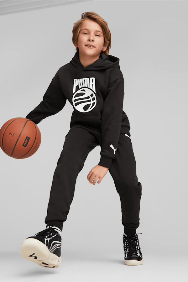 Posterize Basketball Hoodie Youth, PUMA Black, extralarge